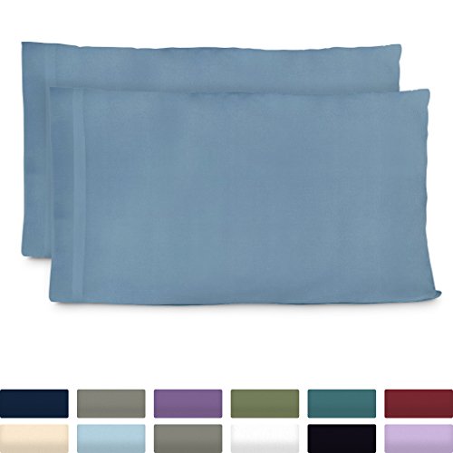Product Cover Cosy House Collection Premium Bamboo Pillowcases - King, Baby Blue Pillow Case Set of 2 - Ultra Soft & Cool Hypoallergenic Blend from Natural Bamboo Fiber
