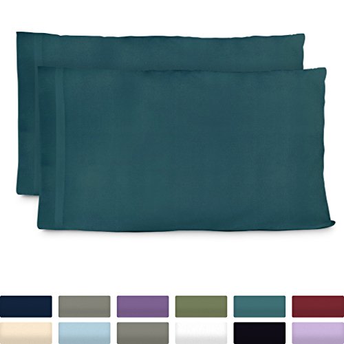 Product Cover Cosy House Collection Premium Bamboo Pillowcases - Standard, Dark Teal Pillow Case Set of 2 - Ultra Soft & Cool Hypoallergenic Blend from Natural Bamboo Fiber