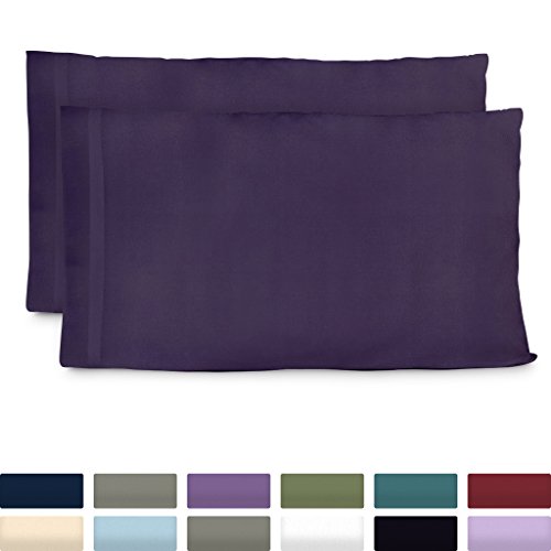 Product Cover Cosy House Collection Premium Bamboo Pillowcases - Standard, Purple Pillow Case Set of 2 - Ultra Soft & Cool Hypoallergenic Blend from Natural Bamboo Fiber