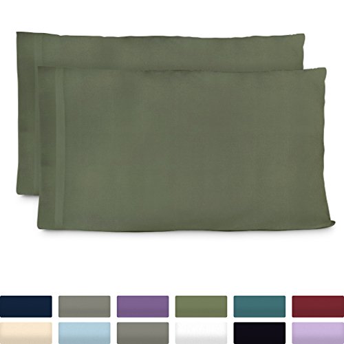 Product Cover Cosy House Collection Premium Bamboo Pillowcases - Standard, Sage Green Pillow Case Set of 2 - Ultra Soft & Cool Hypoallergenic Blend from Natural Bamboo Fiber