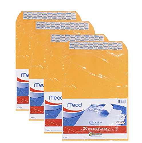 Product Cover Mead Press-It Seal-It Envelopes, 10 x 13 Inches, Office Pack 20 Count ( 4 pack )