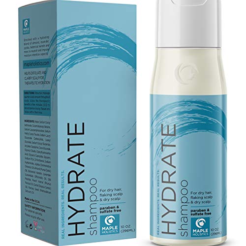 Product Cover Moisturizing Shampoo for Dry Damaged Hair - Natural Hair Care - Curly Hair Frizz Control - Sulfate Free Hydrating Shampoo for Color Treated Hair - Pure Oils for Men Women Kids Sensitive Skin - 10 oz