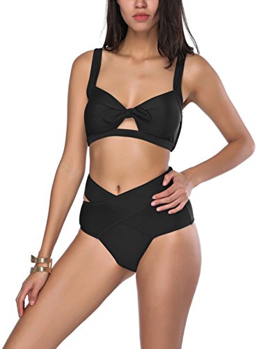 Product Cover FeelinGirl Women's Sexy Criss Cross Swimsuit High Waist Bandage 2PCS Bikini Set