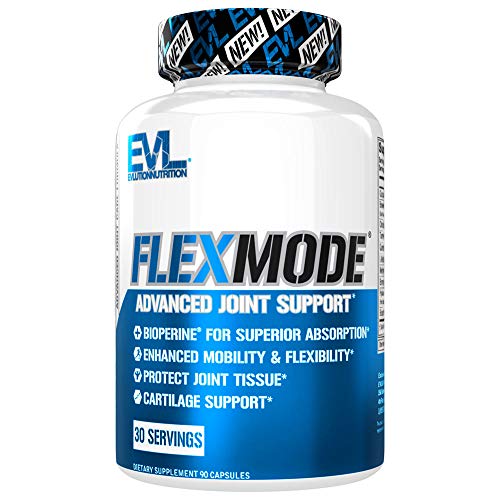 Product Cover Evlution Nutrition Flex Mode, Advanced All-in-One Joint Support, Mobility and Pain Relief, Glucosamine, Chondroitin, Turmeric, MSM, Boswellia, Hyaluronic Acid (90 Capsules)