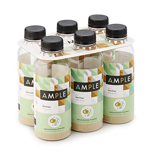 Product Cover Ample - Meal Replacement Shake in a Bottle, (Pack of 6) Meals, Regular 400 Calories, Made with Natural Real Food Ingredients - Vanilla
