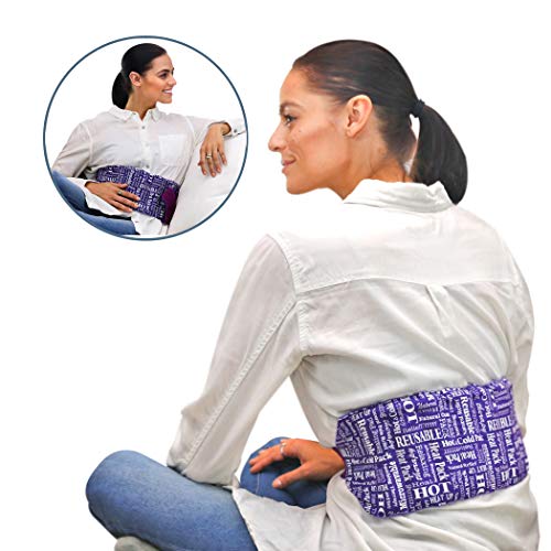 Product Cover Heat Therapy Pack, Everywhere Microwaveable Wrap, Scented Heating Pad for Lower Back, Menstrual Cramps, Knee Strap Soothing Pain & Tension by HTP Relief, Purple