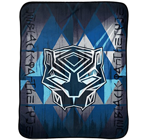 Product Cover Jay Franco Kids Character Throw Blanket Avengers - Black Panther Blue