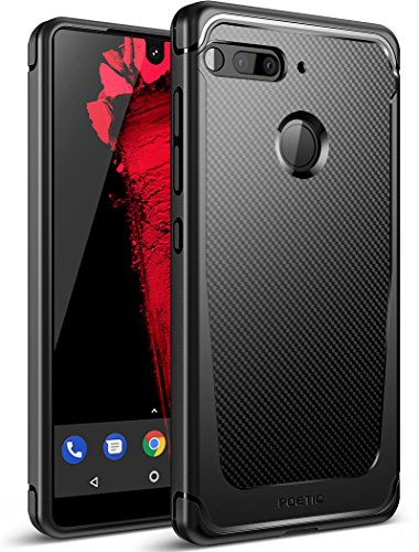 Product Cover Poetic Essential Phone Case, Karbon Shield [Shock Absorbing] Slim Fit TPU Case with [Carbon Fiber Texture] for Essential Phone PH-1 Black