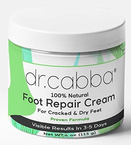 Product Cover Natural Foot Cream For Dry Cracked Feet - RESULTS Within Days Or Pay Nothing - Deep Moisturizing Formula With Urea - for Cracked Heels, Dry, Flaky, Rough Foot (4 Ounce)