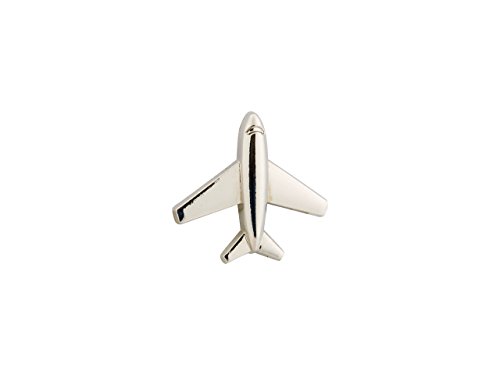 Product Cover Knighthood Men's Silver Airplane Lapel Pin Silver