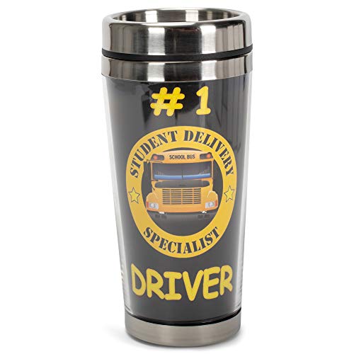 Product Cover Dicksons Number 1 Bus Driver, Student Delivery Specialist 16 Ounce Stainless Steel Travel Tumbler Mug