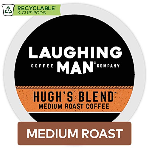 Product Cover Laughing Man Hugh's Blend, Single-Serve Coffee K-Cup Pods, Medium Roast, 16 Count