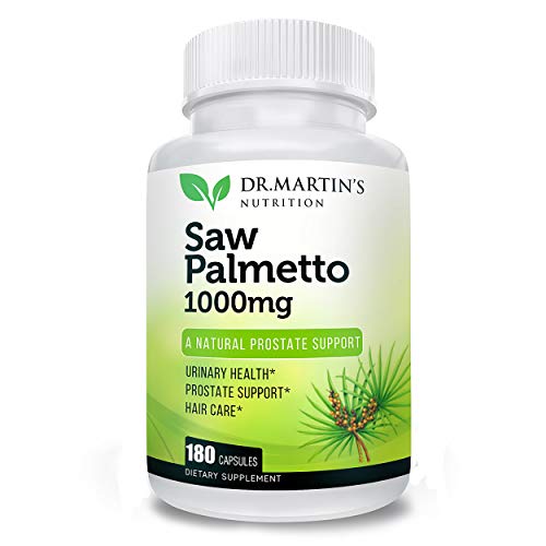 Product Cover Super Strength Saw Palmetto, 180 Capsules Prostate Health Supplement, Extract & Berry Powder Complex, Support to Help Reduce Frequent Urination & Natural DHT Blocker to Help Prevent Hair Loss
