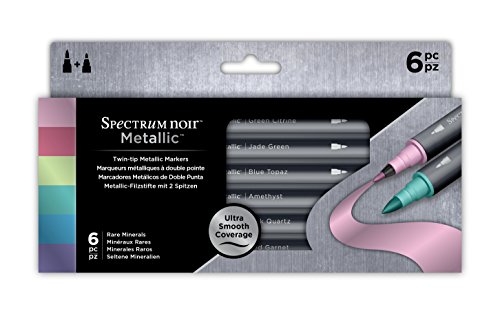 Product Cover Spectrum Noir SPECN-MM-MIN6 6 Piece Rare Minerals Metallic Marker Set, Multicolor