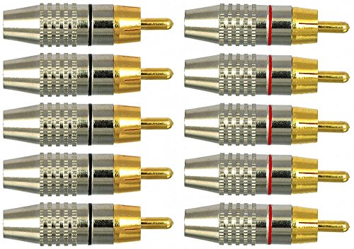 Product Cover CESS RCA Plug Solder Gold Audio Video Cable Connector (10 Pack)