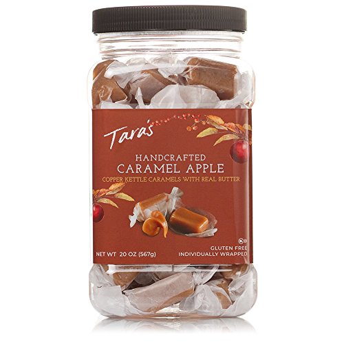 Product Cover Tara's All Natural Handcrafted Gourmet Caramel Apple Flavored Caramels: Small Batch, Kettle Cooked, Creamy & Individually Wrapped - 20 Ounce