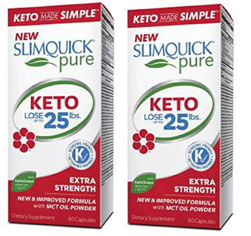 Product Cover Slimquick Pure Keto Extra Strength Caplets, powerful dietary supplement, 60 count, Lose 3x the weight (Packaging May Vary)(Pack of 2)
