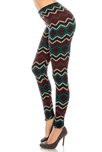 Product Cover The Leggings Gallery Women's Printed Fashion Leggings Ultra Soft Solid & Patterned - Regular/Plus Sizes