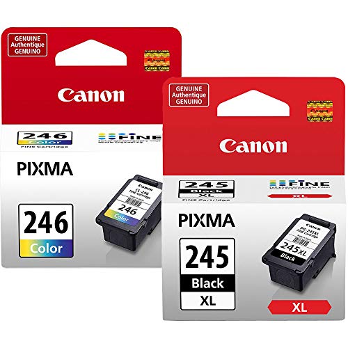 Product Cover Canon PG-245 XL High Capacity Black Ink Cartridge (8278B001) + Canon CL-246 Color Ink Cartridge (8281B001)