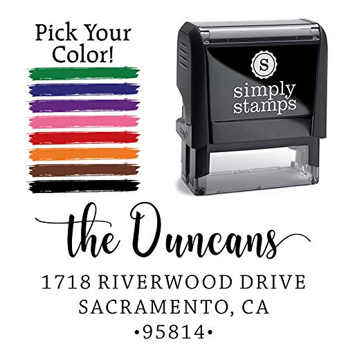 Product Cover Personalized Address Stamp - Recycled Plastic, Climate Neutral Stamper - Custom Self-Inking Stamp