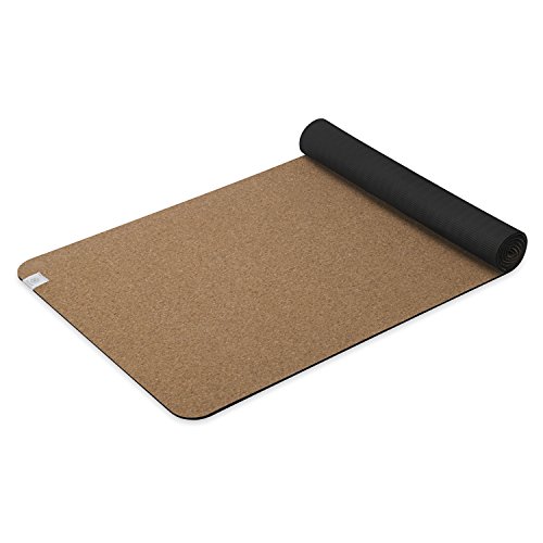 Product Cover Gaiam Yoga Mat Cork with Non-Toxic Rubber Backing, Natural Sustainable Cork Resists Germs and Odor - Great for Hot Yoga, Pilates (68-Inch x 24-Inch x 5mm Thick)