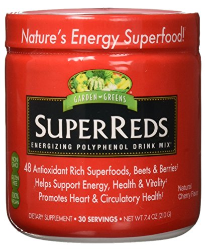 Product Cover Garden Greens Super Reds Energizing Polyphenol Superfoods, Antioxidants, Powder Drink Mix, 30servings