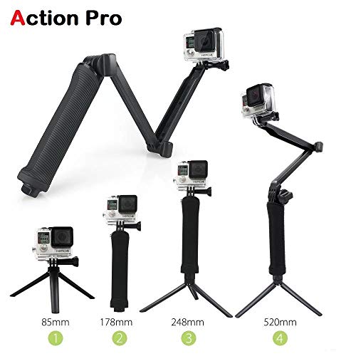 Product Cover Action Pro 3 Way Monopod Tripod Mount Extension Arm Compatible with GoPro Hero 8 7 6 5 4 3+ Xiaomi YI 4K SJCAM
