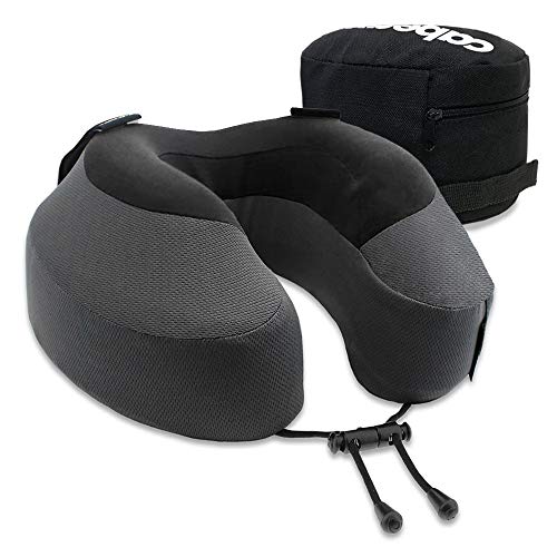 Product Cover Cabeau Evolution S3 Travel Pillow, Memory Foam Airplane Neck Pillow for Travel, Breathable & Machine Washable Soft Cover, 360-Degree Neck & Chin Support, Gray