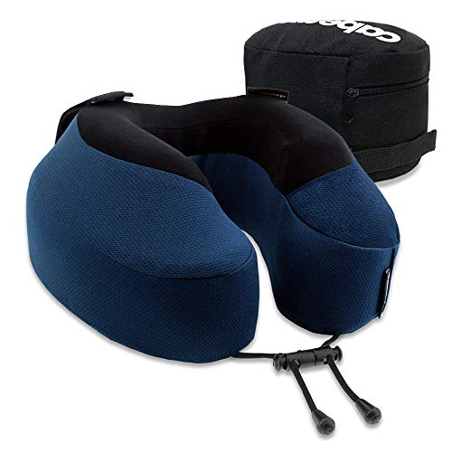 Product Cover Cabeau Evolution S3 Travel Pillow, Memory Foam Airplane Neck Pillow for Travel, Breathable & Machine Washable Soft Cover, 360-Degree Neck & Chin Support, Navy Blue