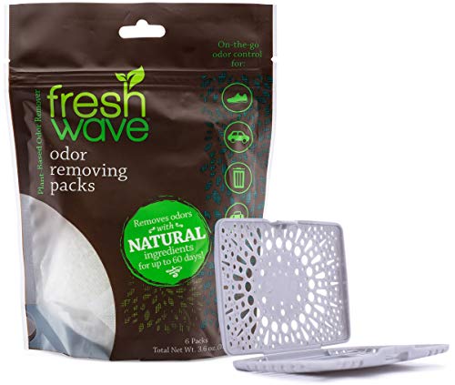 Product Cover Fresh Wave Odor Eliminating & Deodorizing Packs, Bag of 6 + Bonus Fresh Pod Case
