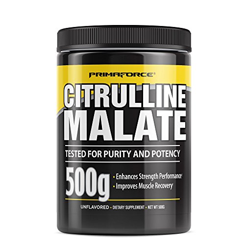 Product Cover PrimaForce Citrulline Malate Powder Supplement - Enhances Strength Performance / Improves Muscle Recovery, 500 Grams