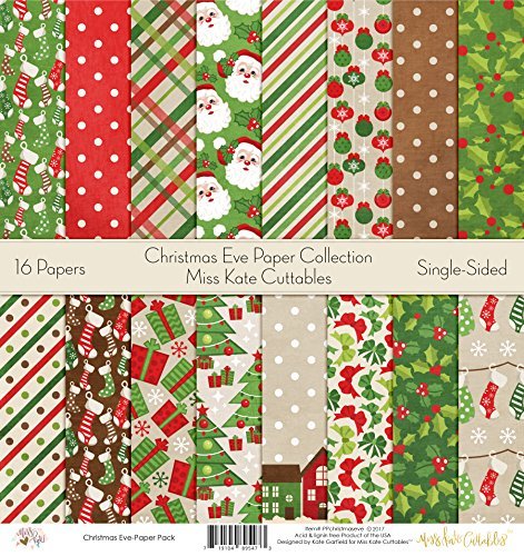 Product Cover Pattern Paper Pack - Christmas Eve - Scrapbook Premium Specialty Paper Single-Sided 12