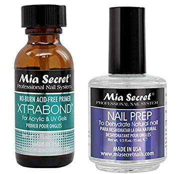 Product Cover +++ Mia Secret Professional Natural Nail Prep Dehydrate & Xtra Bond Primer 1 oz + FREE Temp Body Tattoo!