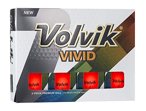 Product Cover Volvik Vivid Golf Balls, Matte Red One (Dozen)