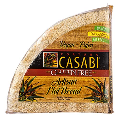 Product Cover Casabi Casabe Artisan Flatbread (Cassava Bread), Naturally Gluten-Free (GF), Vegan, Paleo, Low Fodmap, AIP Friendly, Made of 100% Yuca Root. 7 oz/pack (1-Pack)