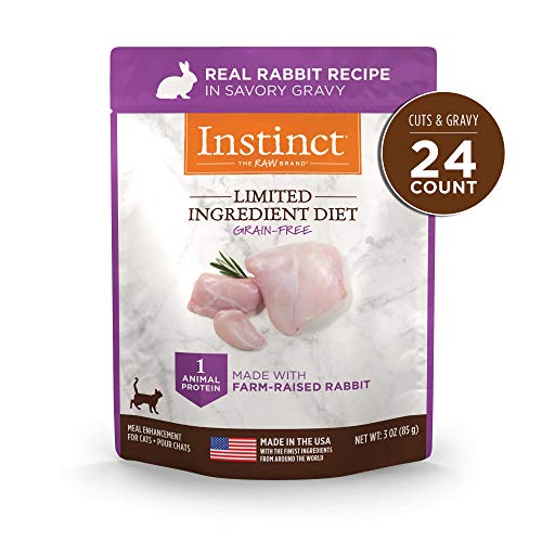 Product Cover Instinct Limited Ingredient Diet Grain Free Real Rabbit Recipe Natural Wet Cat Food Topper by Nature's Variety, 3 oz. Pouches (Case of 24)
