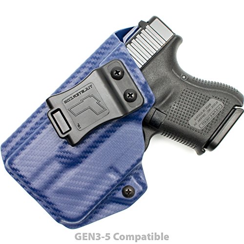 Product Cover Tulster Glock 26/27/28/33 w/TLR-6 Holster IWB Profile Holster (Police Blue Carbon Fiber - Left Hand)
