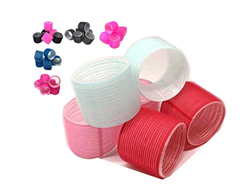 Product Cover 6 Pack Super Jumbo Self Hair Grip Curlers Rollers Pro Salon Hairdressing - Great For Long Hair