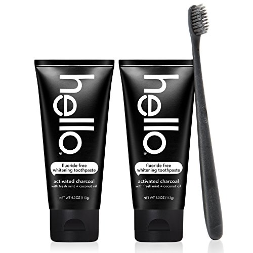 Product Cover Hello Oral Care Activated Charcoal Teeth Whitening Fluoride Free & SLS Free Toothpaste