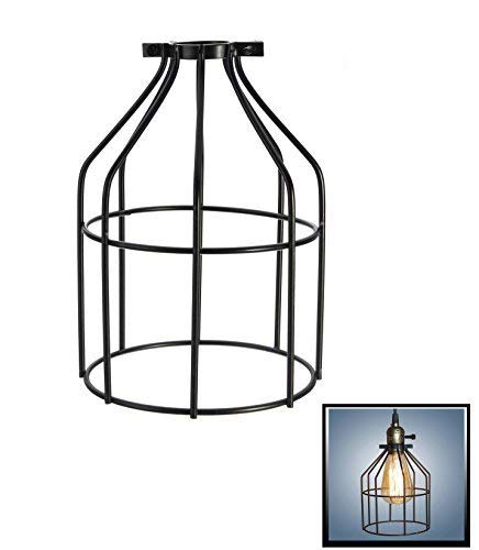Product Cover Metal Lamp Guard,Fashionclubs Industrial Bulb Guard Vintage Lamp Holder,Pendant Wire Lamp/Light Guard Cage Lampshades (Pack of 0ne)