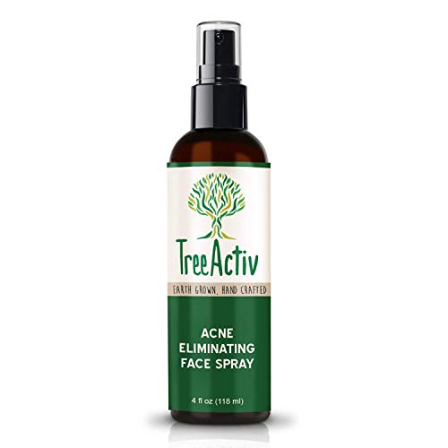 Product Cover TreeActiv Acne Eliminating Face Spray, Facial Toner with Salicylic Acid to Cleanse, Tone, Balance Acne Prone Skin, Aftershave, Witch Hazel, Lemongrass, Sandalwood, Made in USA, 4 fl oz