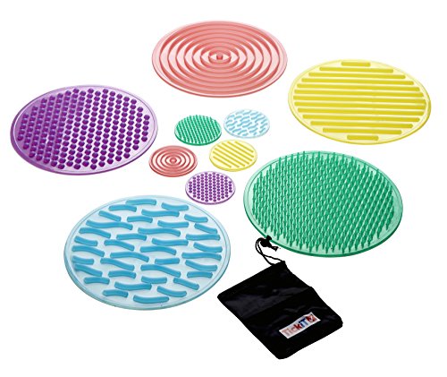 Product Cover TickiT Silishapes Sensory Circles - Set of 10 - Calming Sensory Toy for Kids - Assists Autistic Toddlers & Children
