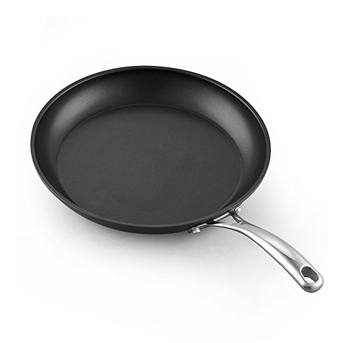 Product Cover Cooks Standard 02577 12-Inch/30cm Nonstick Hard, Black Anodized Fry Saute Omelet Pan, 12-inch