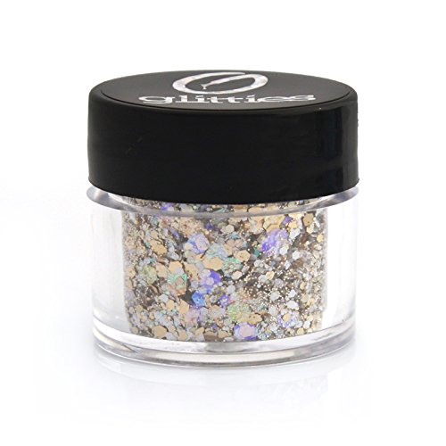 Product Cover GLITTIES - Vanilla Bean - Holographic & Matte Chunky Mixed Glitter ✶ COSMETIC GRADE ✶ Festival Body Glitter, Makeup, Face, Hair, Lips, Nails - (10 Gram)
