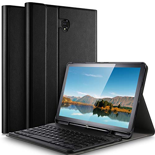Product Cover IVSO Keyboard Case for Samsung Galaxy Tab S4 10.5 SM-T835 -Detachable Wireless Keyboard Front Prop Stand Case for Samsung Galaxy Tab S4 SM-T830 Wi-Fi SM-T835 4G LTE 10.5inch Tablet (Black)