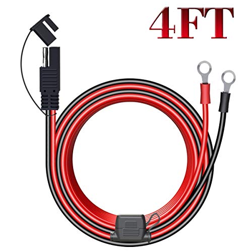 Product Cover LST 4FT 12V Ring Terminal SAE to O Ring Connecters Extension Cord Cable Connector for Battery Charger/Maintainer