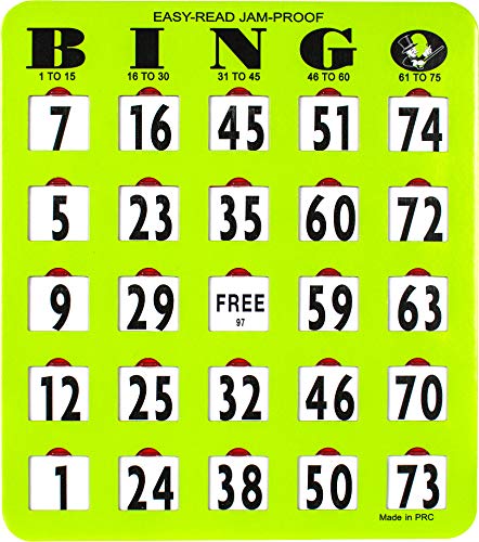 Product Cover MR CHIPS Jam-Proof Easy-Read Large Bingo Cards with Sliding Windows - 50 Cards