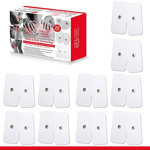 Product Cover TENS Unit Electrodes - Snap Electrode Pads for TENS Massage EMS - Self Adhesive Reusable up to 30. (X-Large)