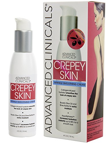 Product Cover AC Crepey Skin Wrinkle Smoothing Cream for body, neck, decollete. Anti-Aging Cream With Collagen, Shea Butter, and Hyaluronic Acid. Large 4oz bottle with pump. (4oz)