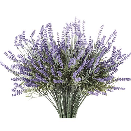 Product Cover Butterfly Craze Artificial Lavender Plant with Silk Flowers for Wedding Decor and Table Centerpieces - 4 Piece Bundle